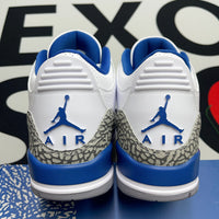 J*rdan 3 "White and True Blue"