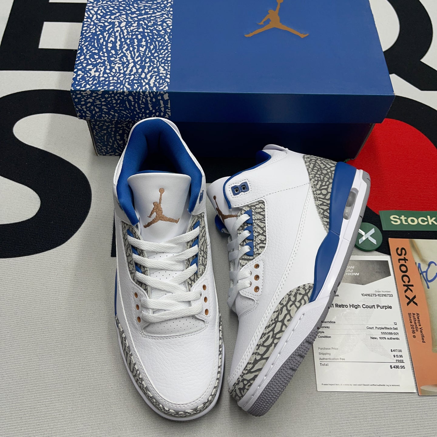 J*rdan 3 "White and True Blue"
